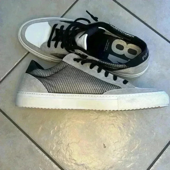 P448 Men’s Soho sneaker EU size 47 white gray black leather - Picture 5 of 10